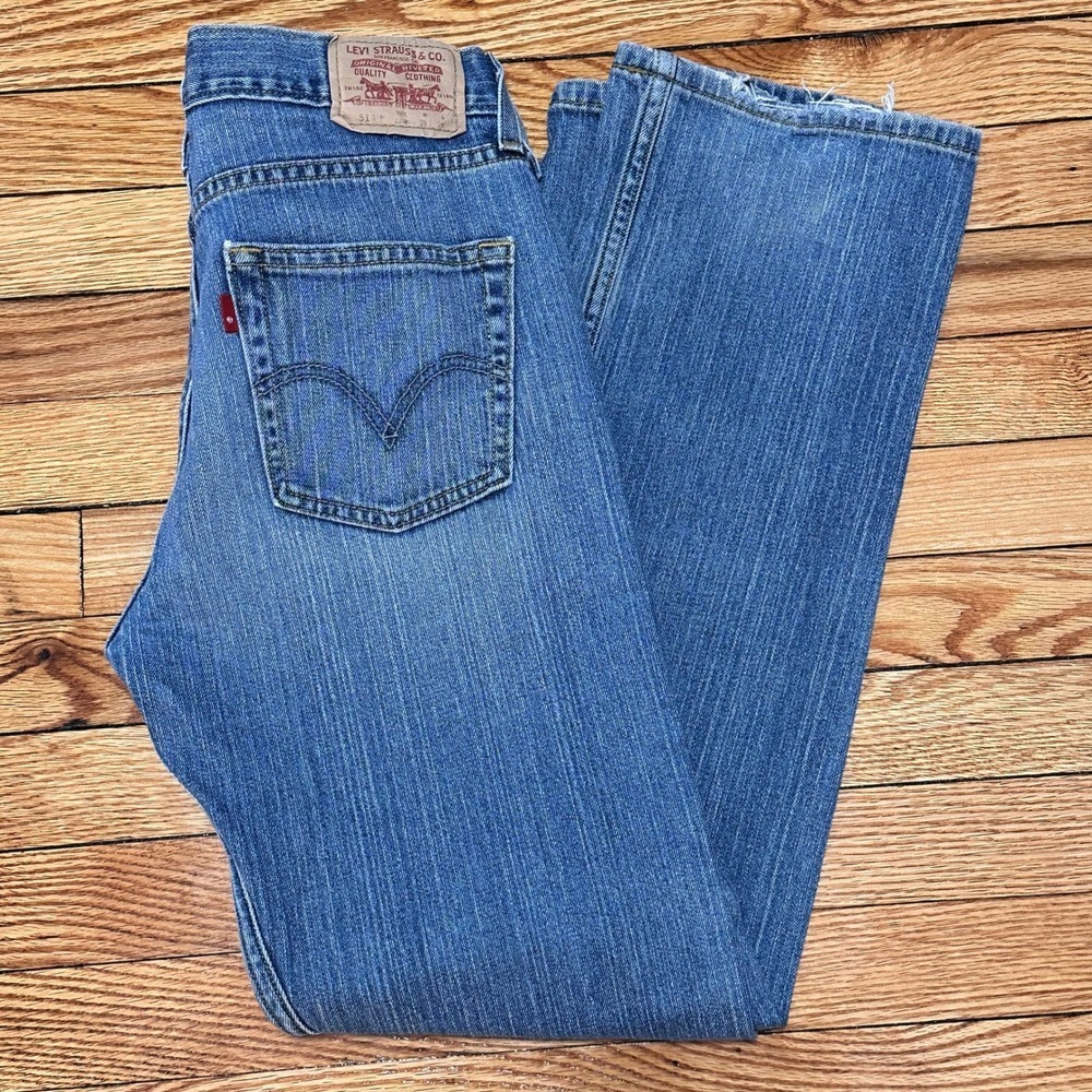 Y2K Levi's 514 Slim Straight Blue Denim Jeans Boys/Youth Size 18 Regular 29x29